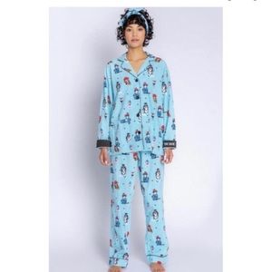 P.J. Salvage dogs rock pajamas with headband.